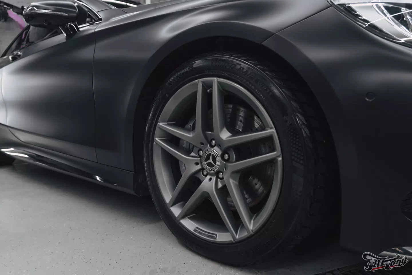 Смена стиля Mercedes S-class Coupe! Оклеили кузов в темно-серый винил от Oracal, окрасили диски
